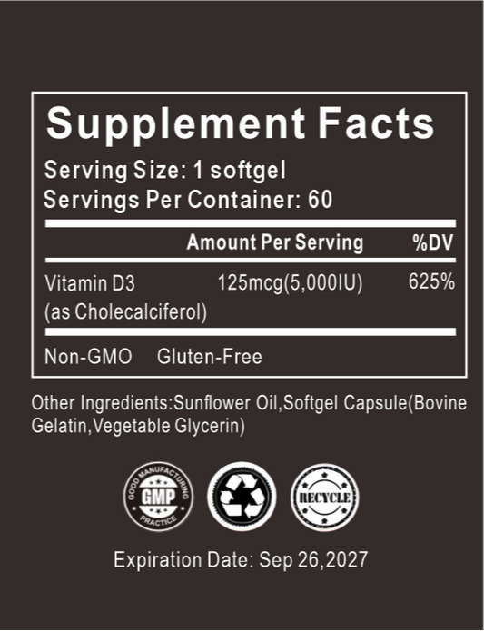 Vitamin D-3 125mcg (5000IU)