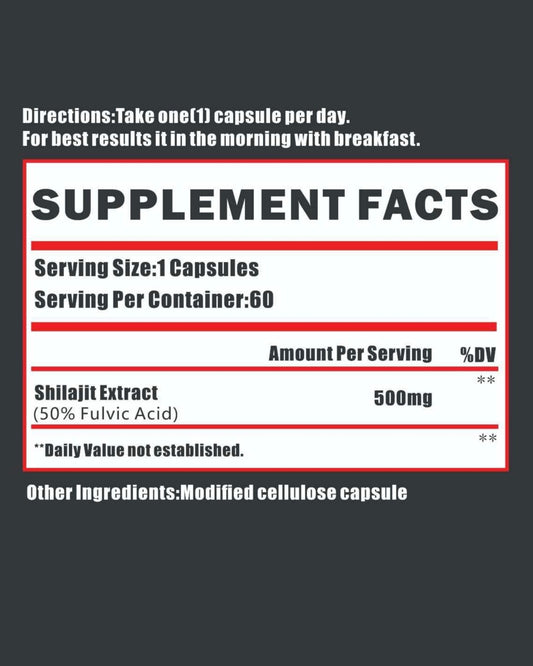 Shilajit 500mg (60 servings)