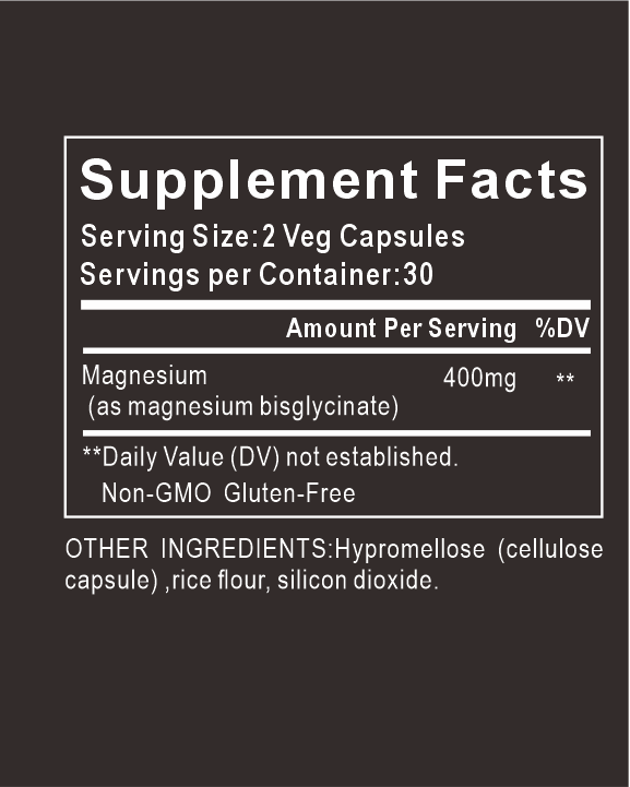 Magnesium Bysglicinate 400mg (30servings)