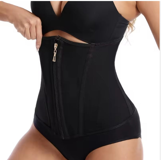 Black Corset Style Waist Trainer.