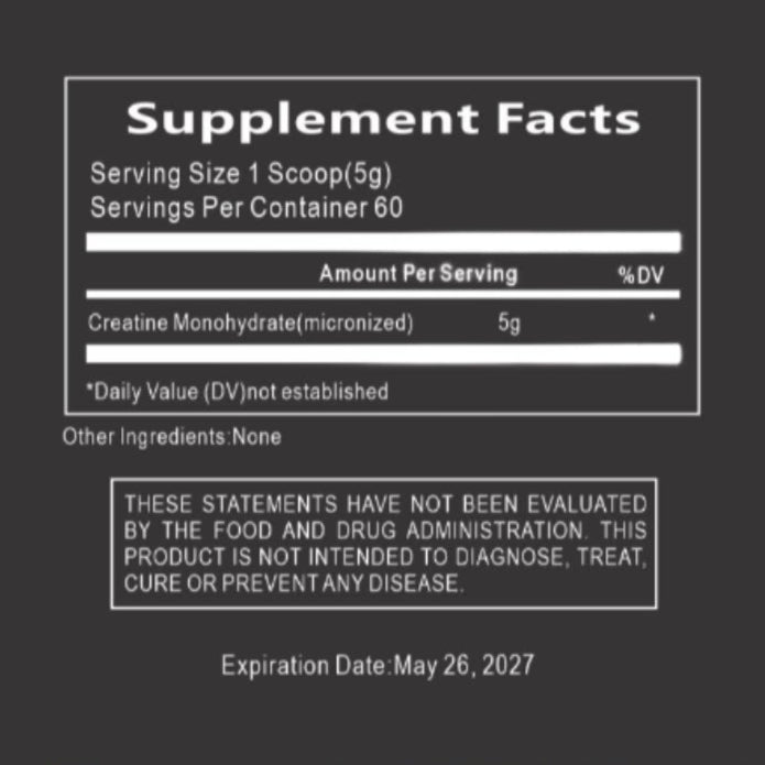 Creatine Monohydrate (60servings)