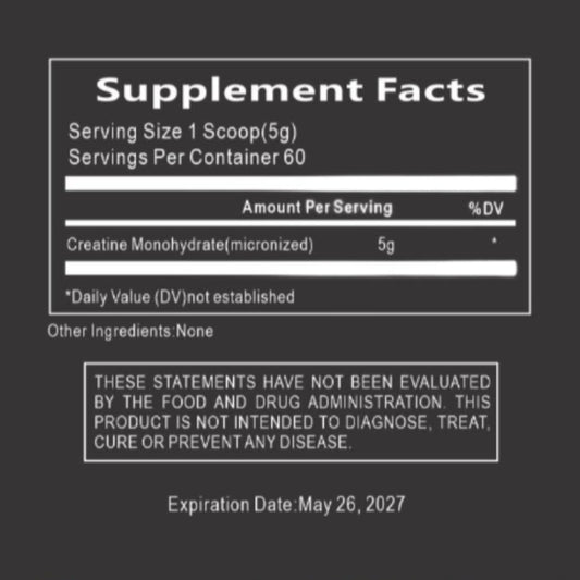 Creatine Monohydrate (60servings)