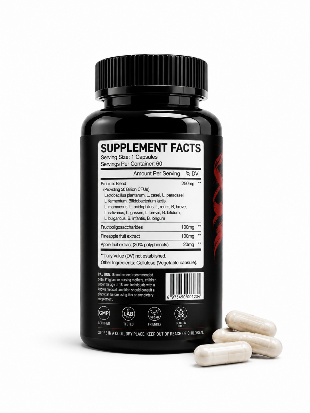 PROBIOTICS + PREBIOTICS | 50 BILLION CFU